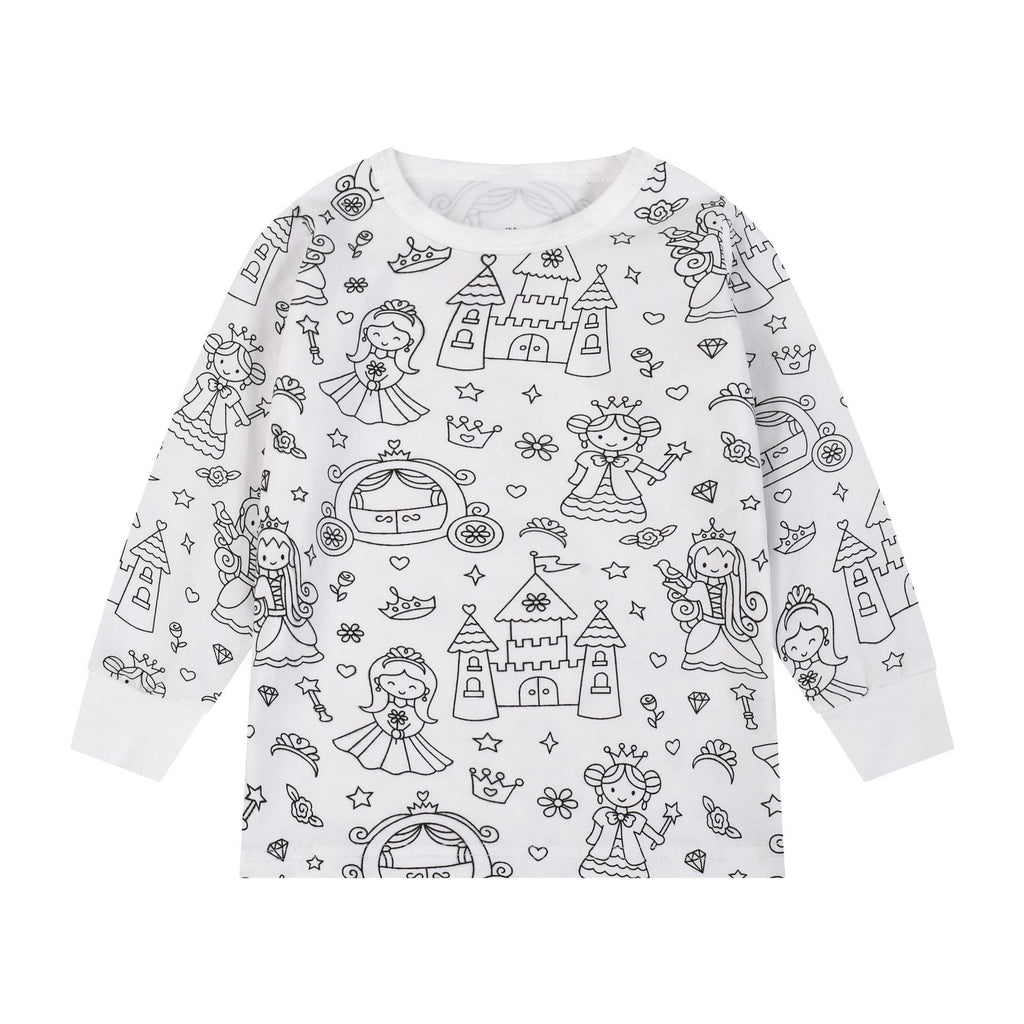 Girls Sketch Coloring Comfortable DIY Hand-painted Graffiti Suit