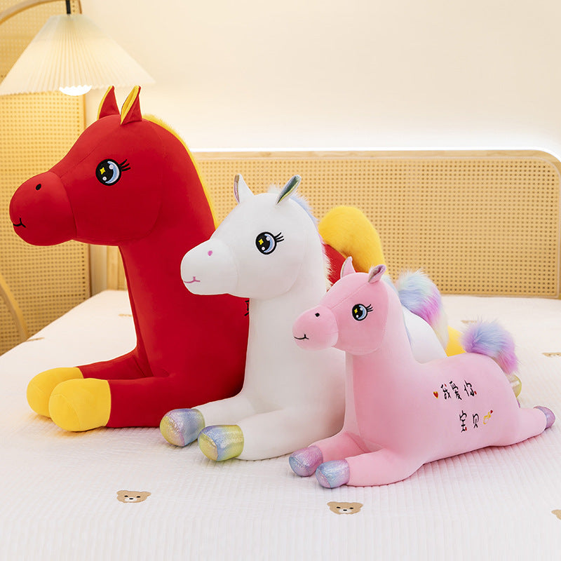 Horse Year Mascot Doll Pillow Plush Toy.