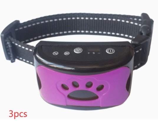 Dog Training Collar Waterproof Electric Pet Remote Control Rechargeable Dogs Trainer Bark Arrester With Shock Vibration Sound - EL CHEG
