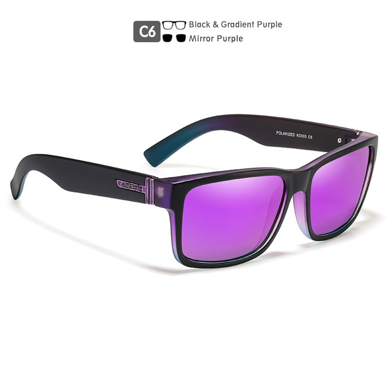 Square Polarized Outdoor Sports Colorful Sunglasses