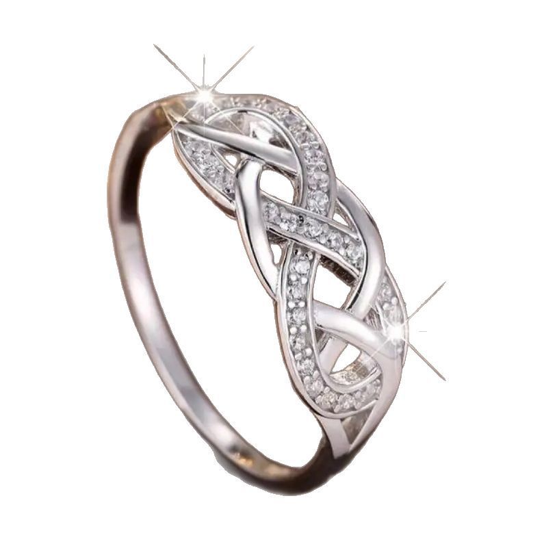 Multi-layer Winding Creative Hollow Geometric Twist Ring