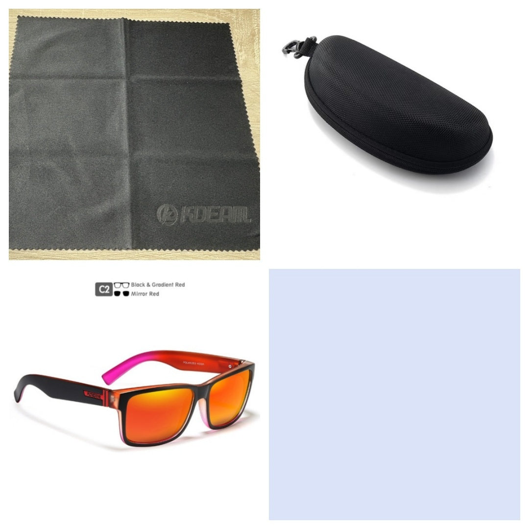 Square Polarized Outdoor Sports Colorful Sunglasses