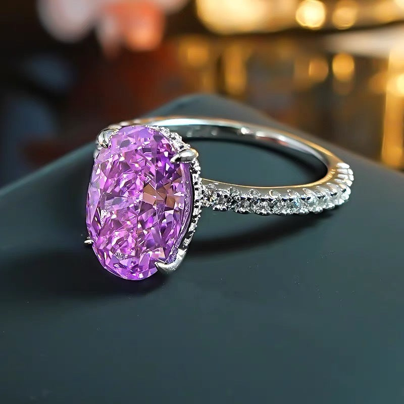 Simple Violet Starry Zircon Ring For Women