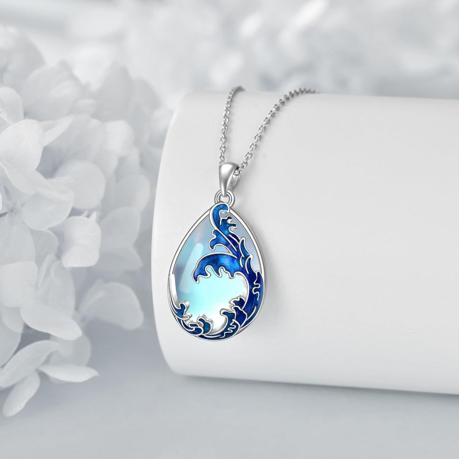 Moonstone Blue HAILANG Pendant Women's Necklace
