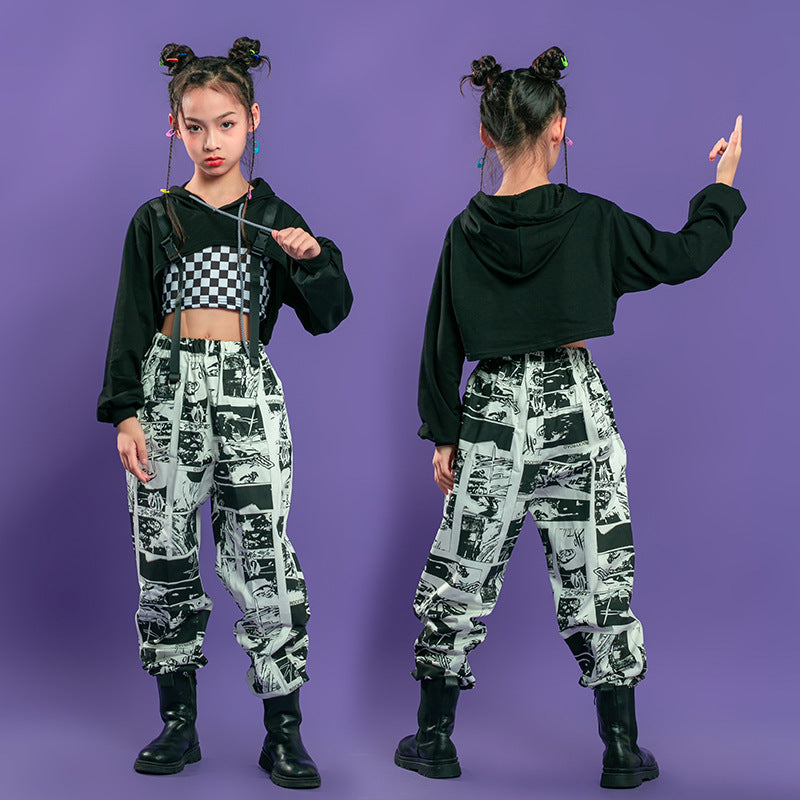 Children's Navel Hip-hop Suit Performance Costume