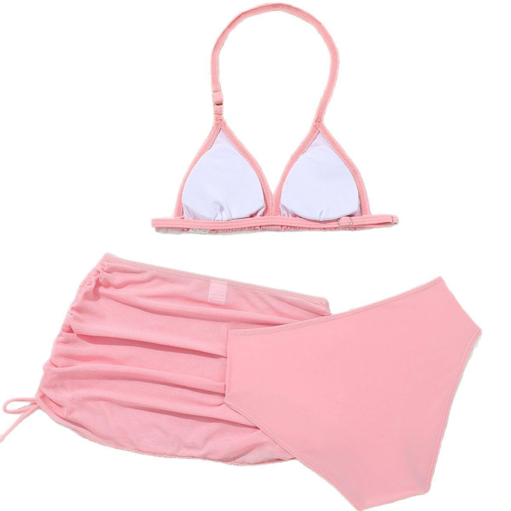 Children's Bikini Swimsuit Girls' Split Three-piece Swimsuit With Chest Pad
