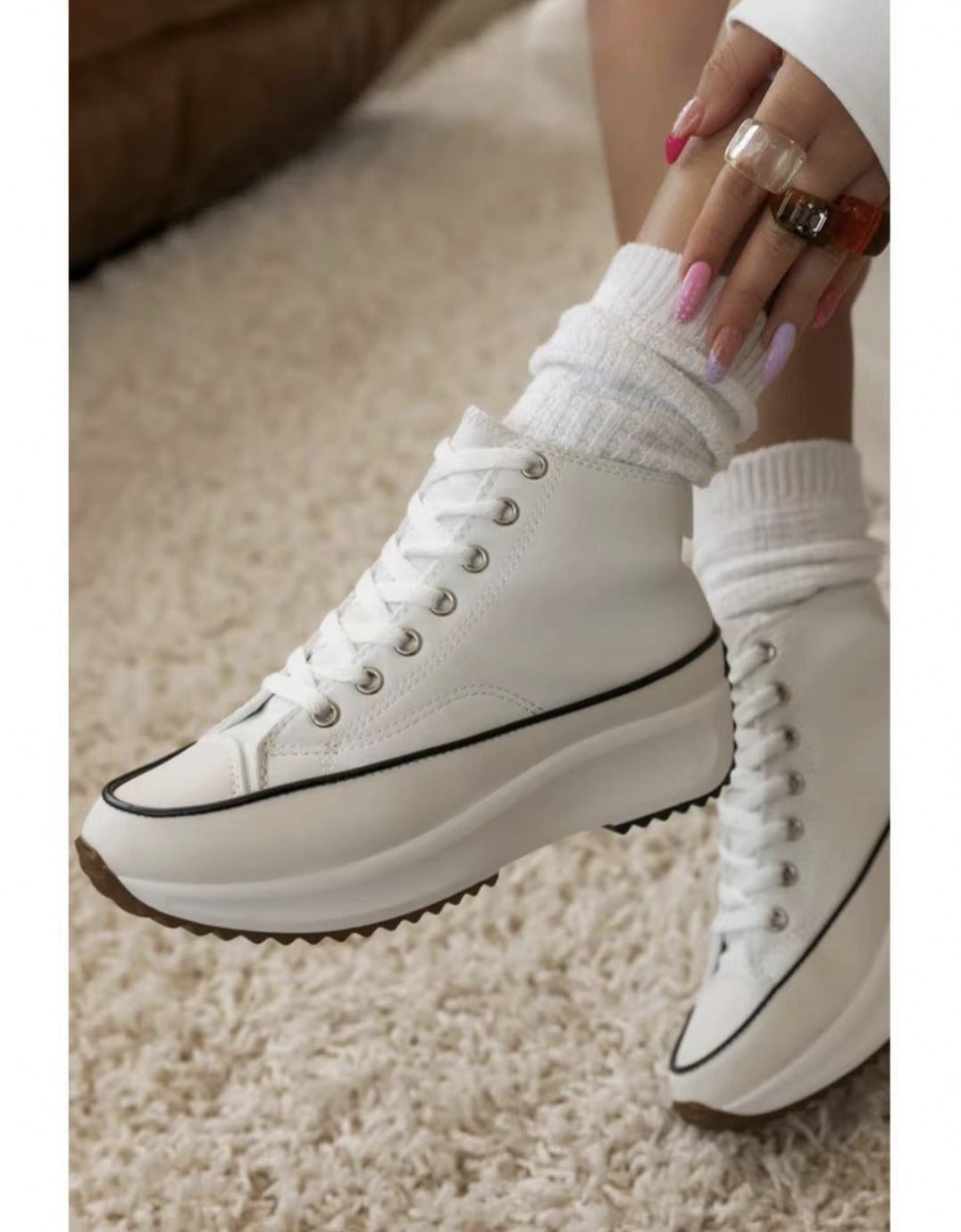 Women's Platform High Top Canvas Shoes