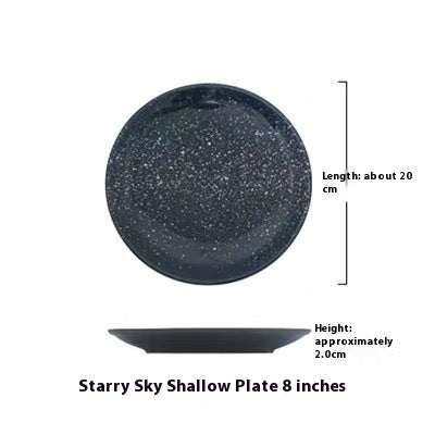 Retro Ceramic Shallow Plate Creative Color Glaze Plate Dish