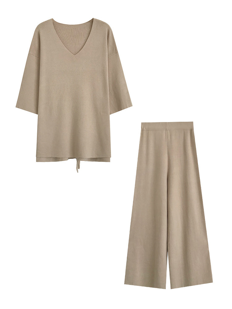Ladies Autumn Knitwear Suit