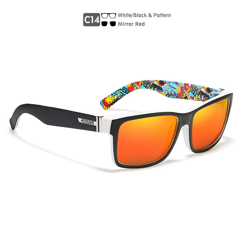 Square Polarized Outdoor Sports Colorful Sunglasses