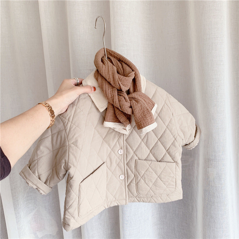 Girl's autumn cardigan padded jacket