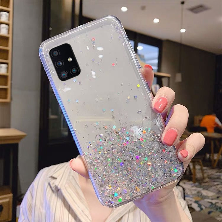 Samsung A51 mobile phone case full edge protection cover quicksand anti-fall transparent soft shell