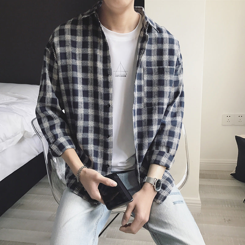 Autumn Long Sleeve Plaid Shirt