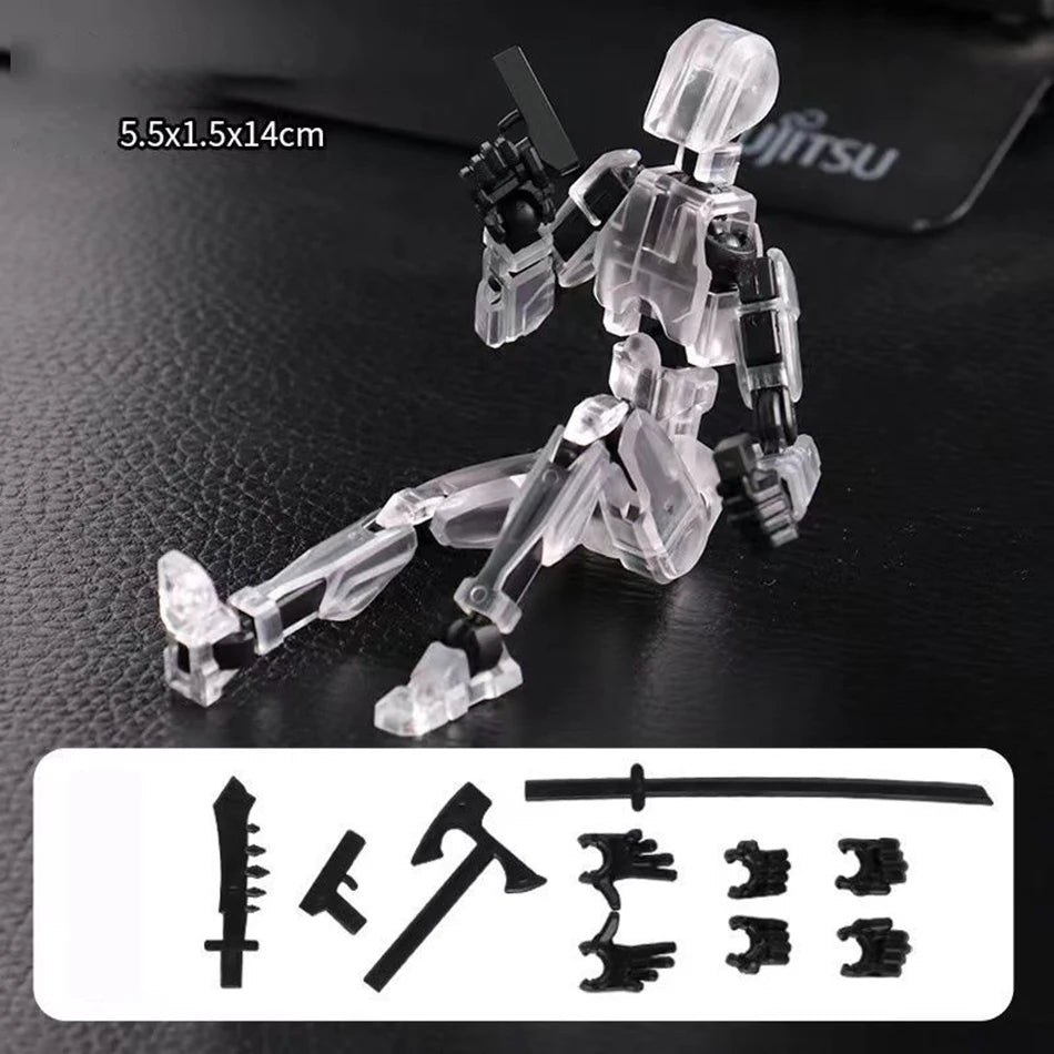 Multi-Jointed Movable Shapeshift Robot 3D Printed Mannequin Dummy 13 Action Figure Full Body Movable Robot Parent-Children Games - EL CHEG