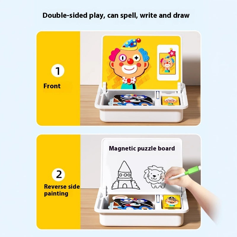 Magnetic Puzzle Children's Magnetic Toy Building Blocks.