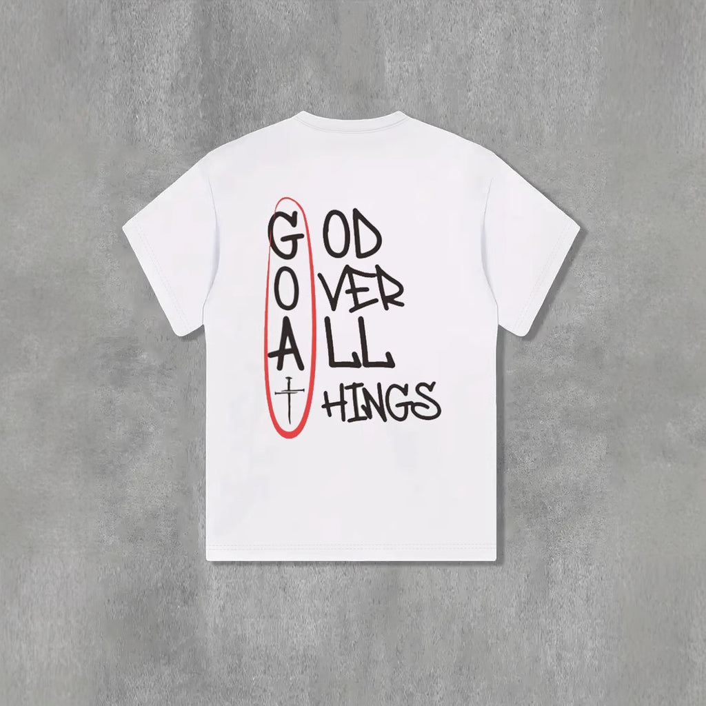 Simple Casual Men's Letter Short Sleeve T-shirt