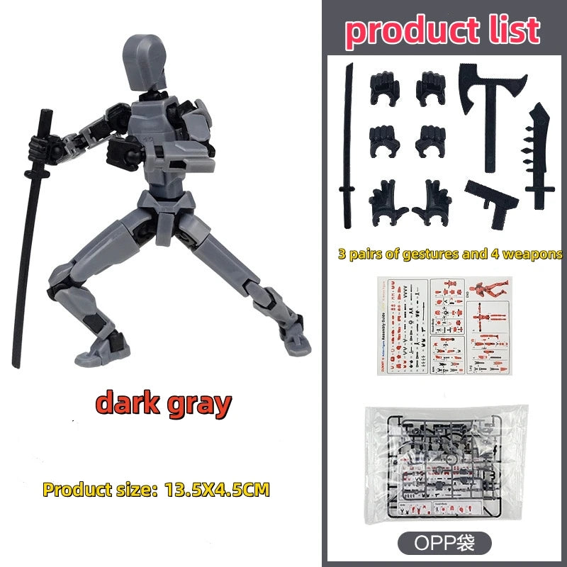 Multi-Jointed Movable Shapeshift Robot 3D Printed Mannequin Dummy 13 Action Figure Full Body Movable Robot Parent-Children Games - EL CHEG