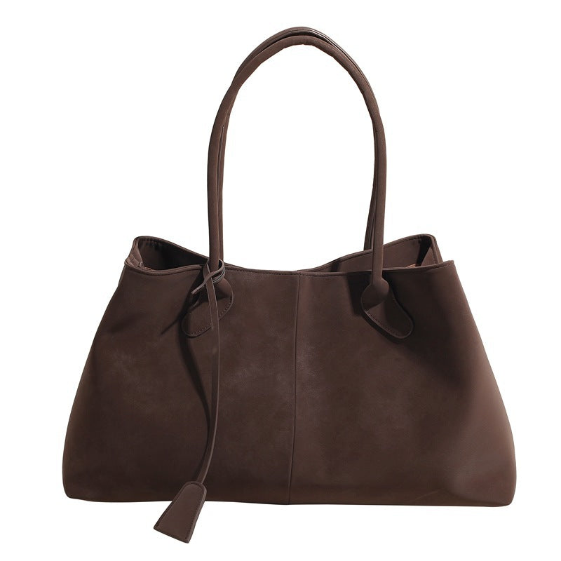 Tote Bag Large Capacity Commuter Portable Underarm Bag About Posture Magnetic Snap Bag