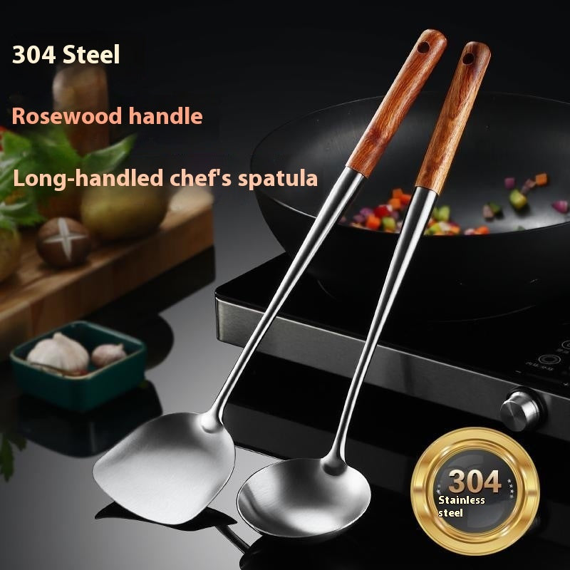 Extended Handle Rosewood 304 Stainless Steel Kitchenware