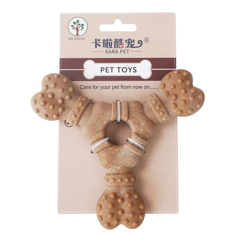 Dog Toy Bone Molar Rod Bite-resistant Teeth Cleaning Self-hi