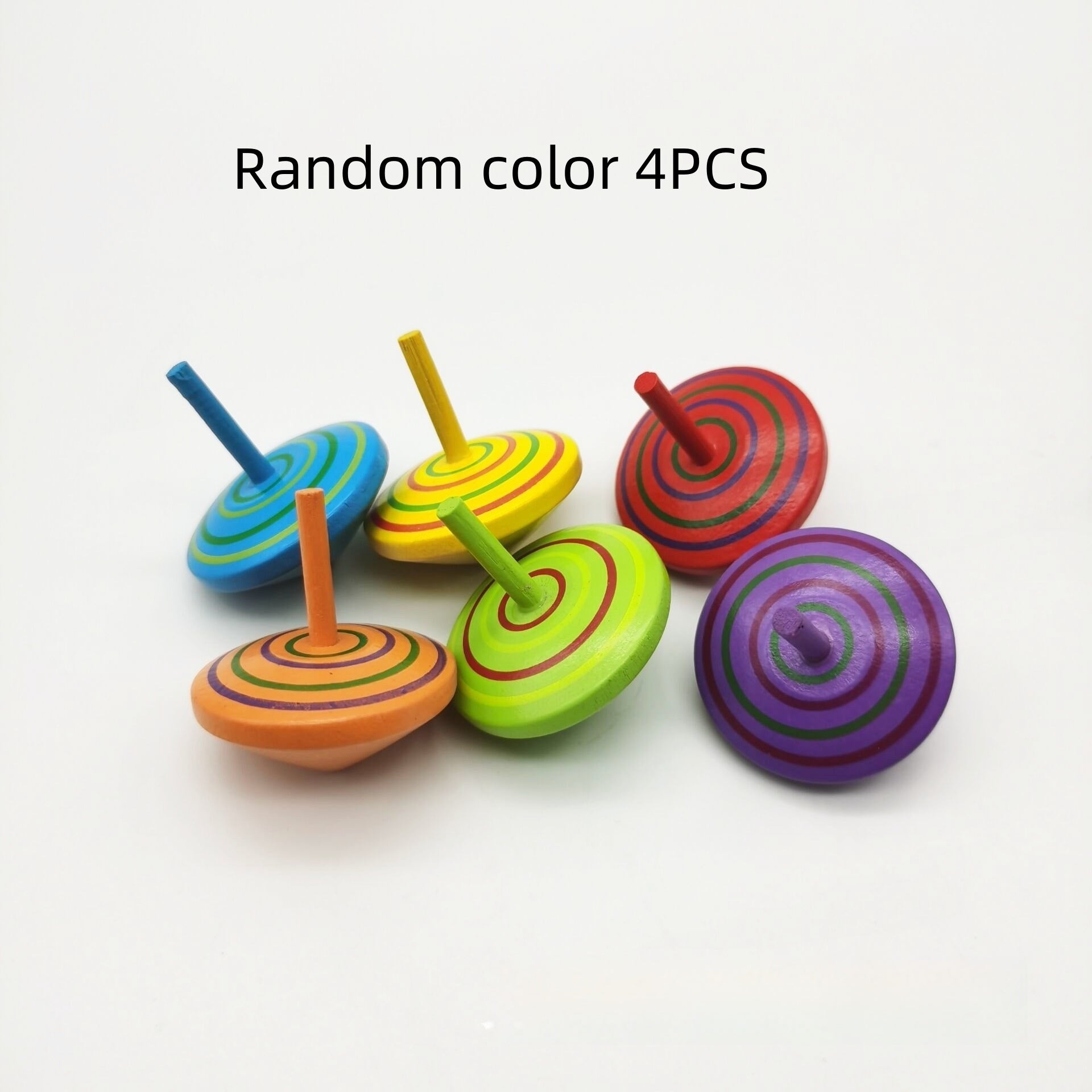 Desktop Decompression Rotating Wooden Toy Wooden Small Spinning Top.
