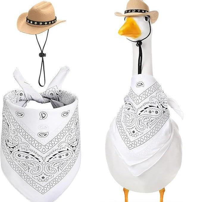 Western Cowboy Hat Saliva Towel Suit Garden Party