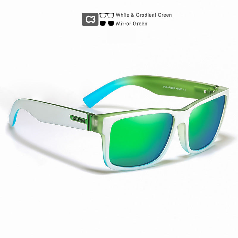 Square Polarized Outdoor Sports Colorful Sunglasses