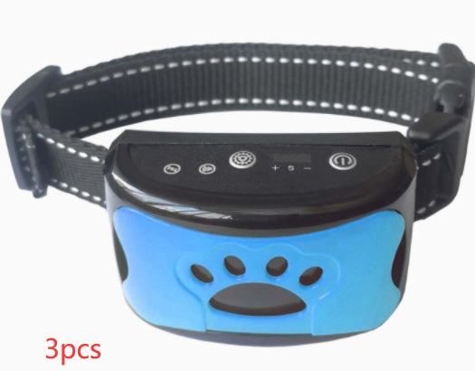 Dog Training Collar Waterproof Electric Pet Remote Control Rechargeable Dogs Trainer Bark Arrester With Shock Vibration Sound - EL CHEG