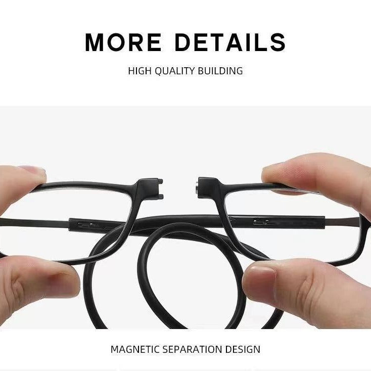 Anti-lost Silicone Magnet Hanging Neck Foldable Presbyopic Glasses