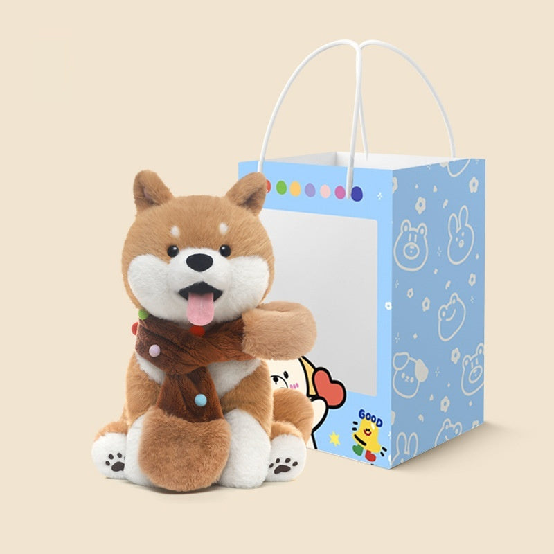 Shiba Inu Robert Dog Plush Toy Figurine Doll.