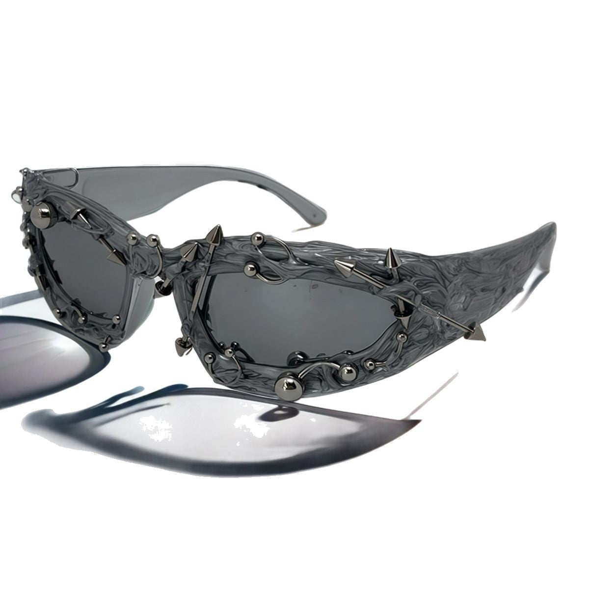 Punk Decorative Rivets Trend Street Snap Glasses