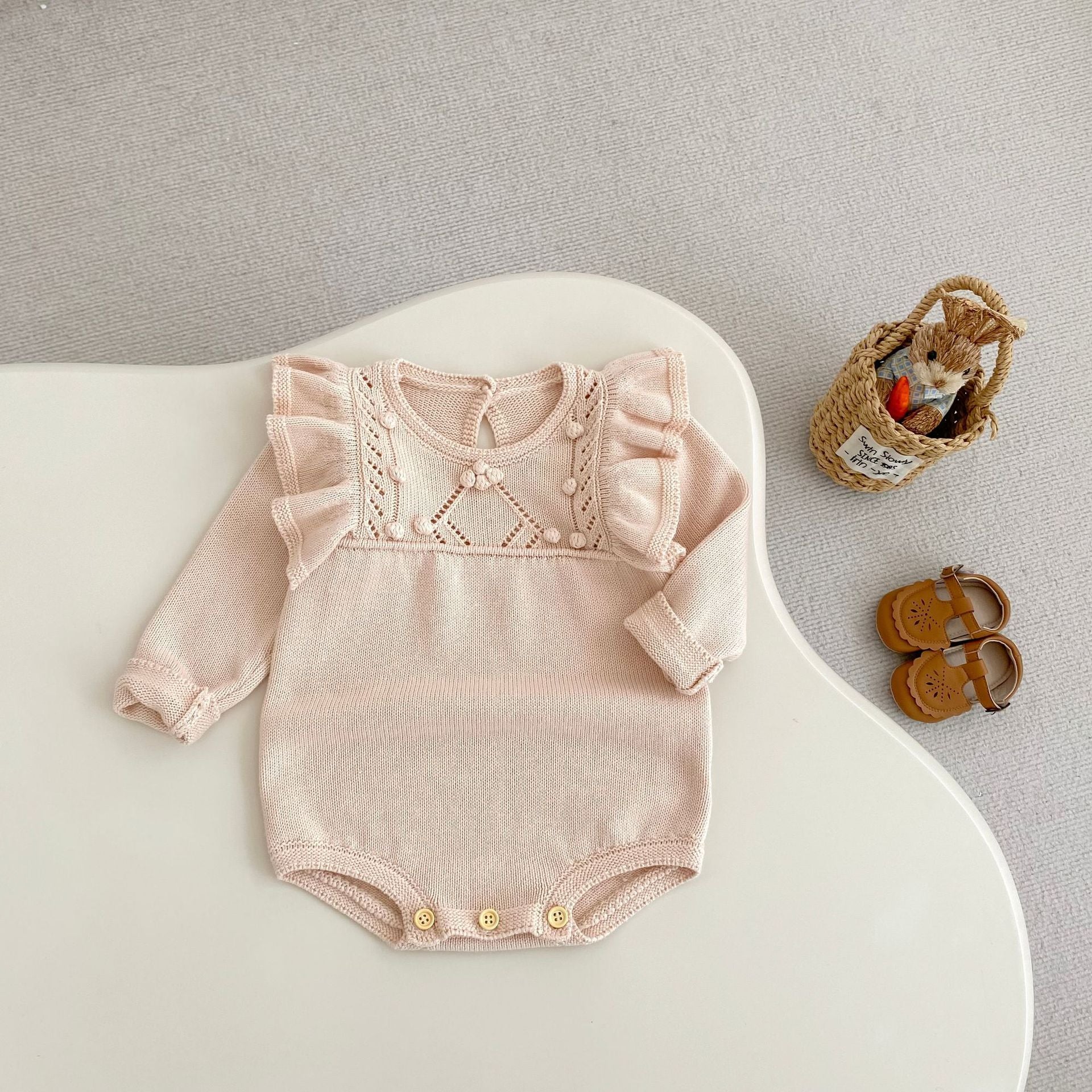 Girls Autumn Clothing Lace Long-sleeved Pure Color All-matching