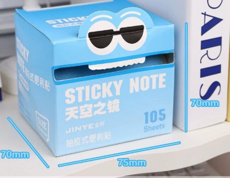 Pearl Gradient Transparent Pull-out Sticky Notes For Students