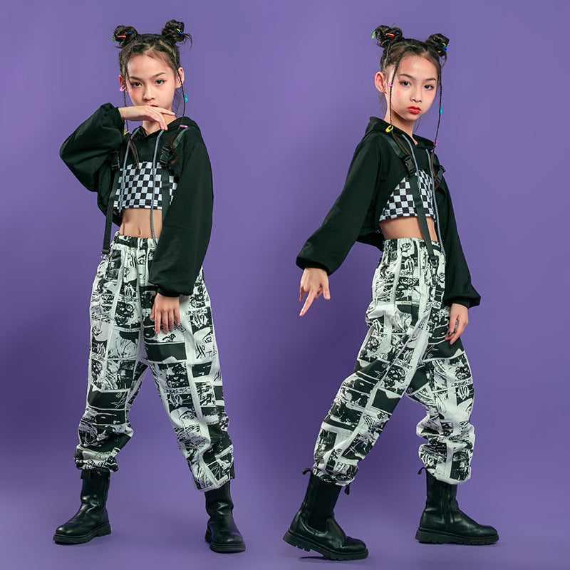 Children's Navel Hip-hop Suit Performance Costume