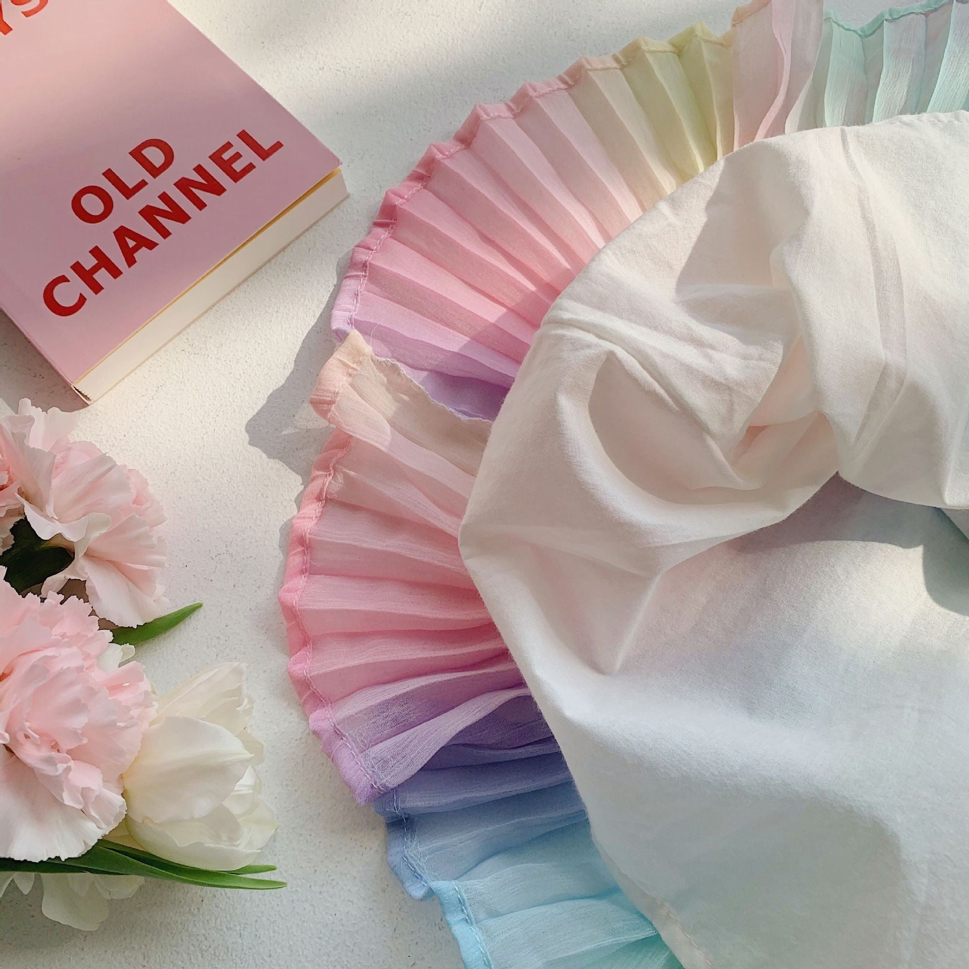 Summer Chiffon Pleated Dress Colorful Princess Skirt