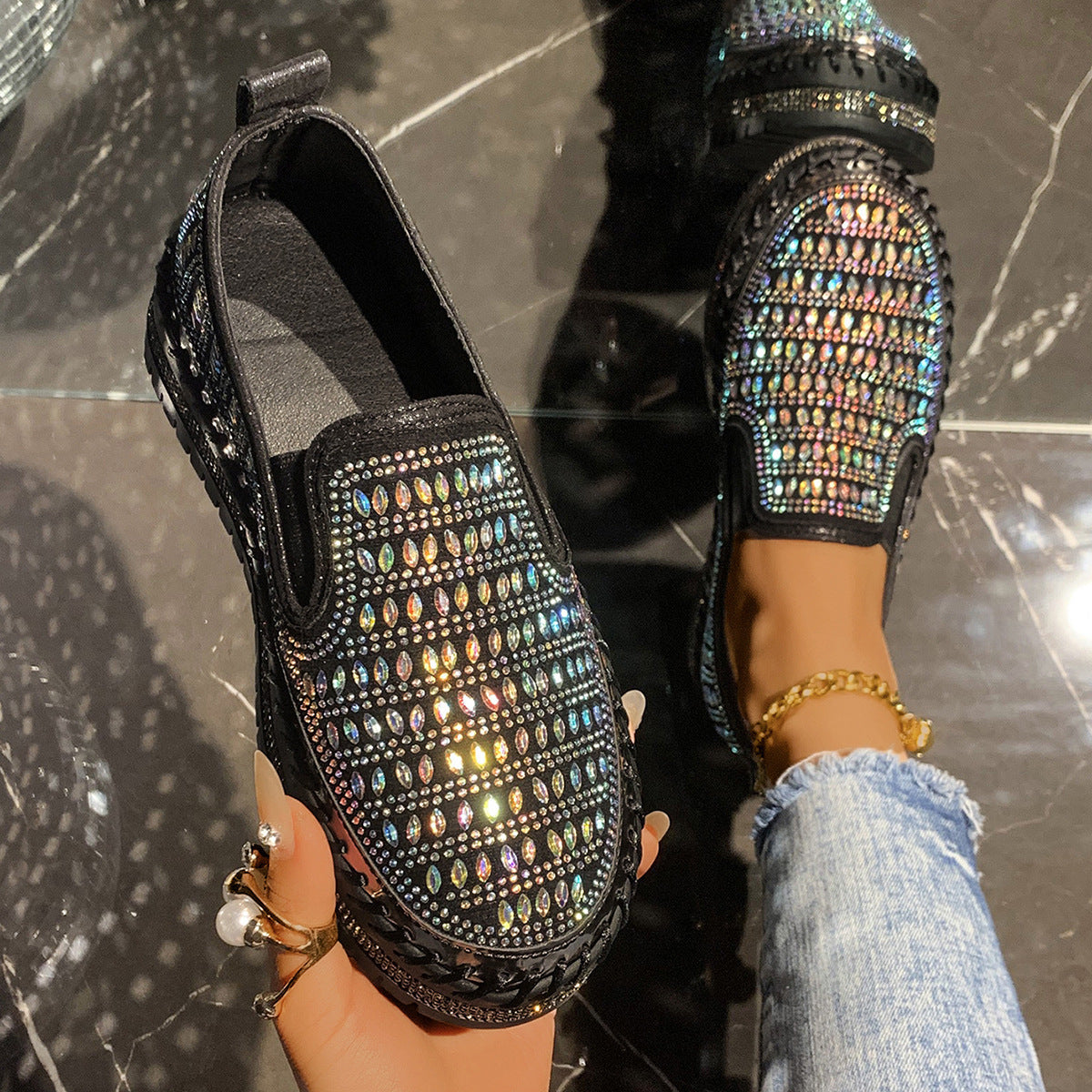 Plus Size Low-cut Loafers Summer Mesh Breathable