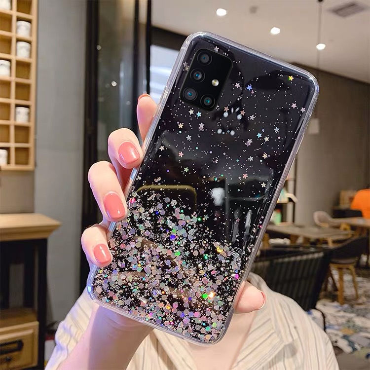 Samsung A51 mobile phone case full edge protection cover quicksand anti-fall transparent soft shell