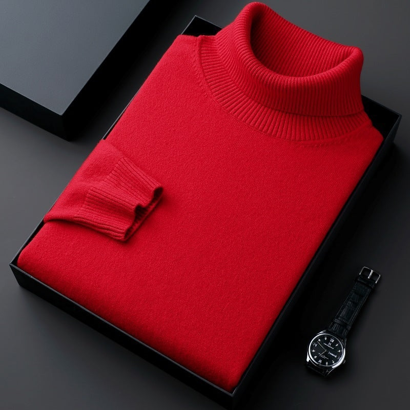Imitation Knitwear Men's Turtleneck Color Thick Bottoming Shirt