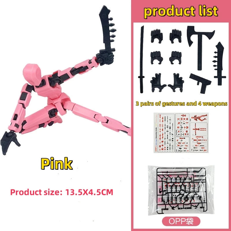 Multi-Jointed Movable Shapeshift Robot 3D Printed Mannequin Dummy 13 Action Figure Full Body Movable Robot Parent-Children Games - EL CHEG