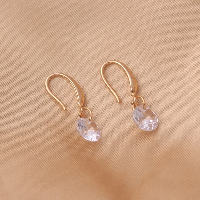 Women's Stylish Round Zircon Stud Earrings