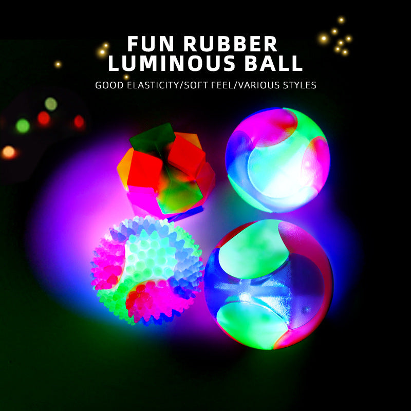 Small Dog Pet Training Interactive Luminous Elastic Ball