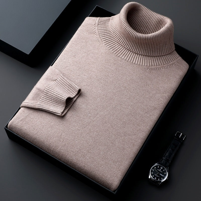 Imitation Knitwear Men's Turtleneck Color Thick Bottoming Shirt