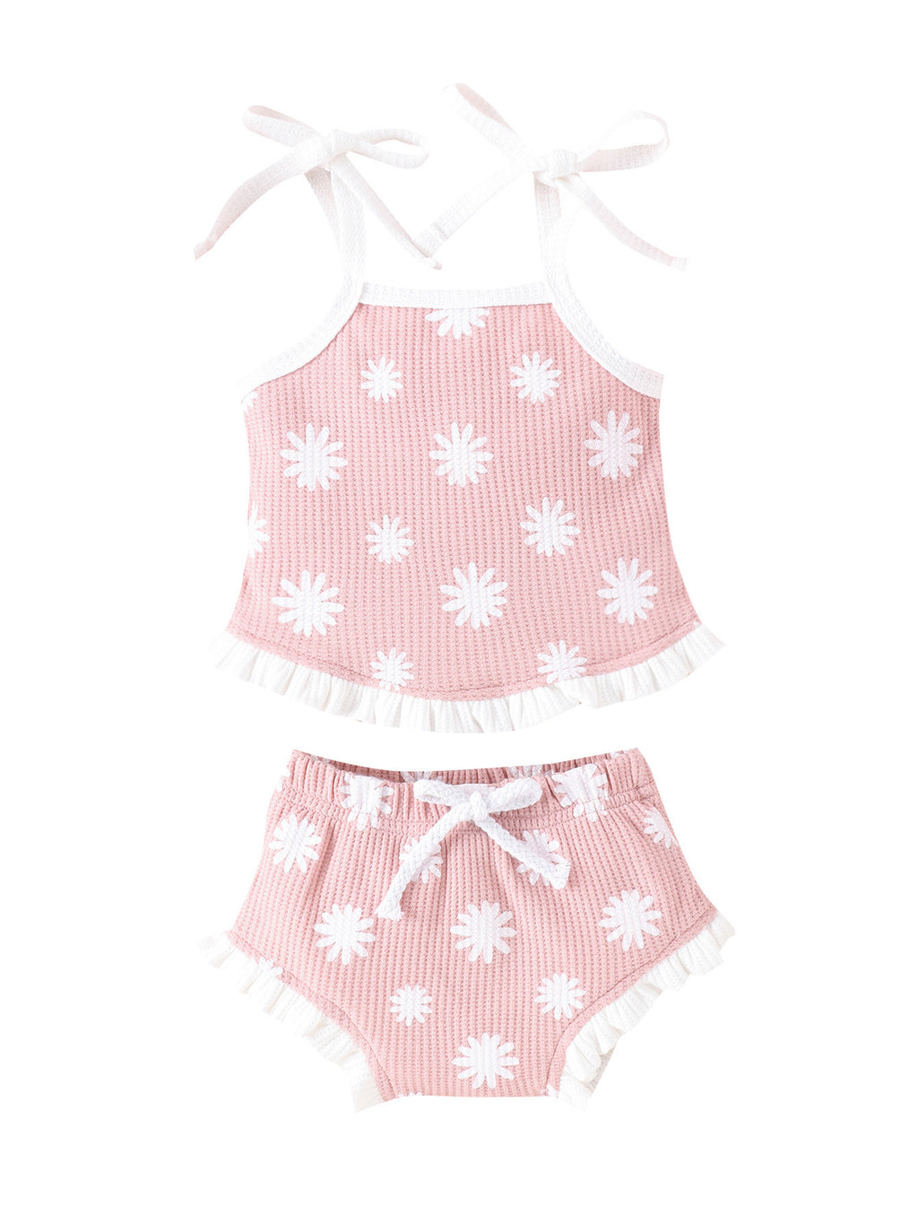 Waffle Two-piece Set Baby Triangle Shorts Suit