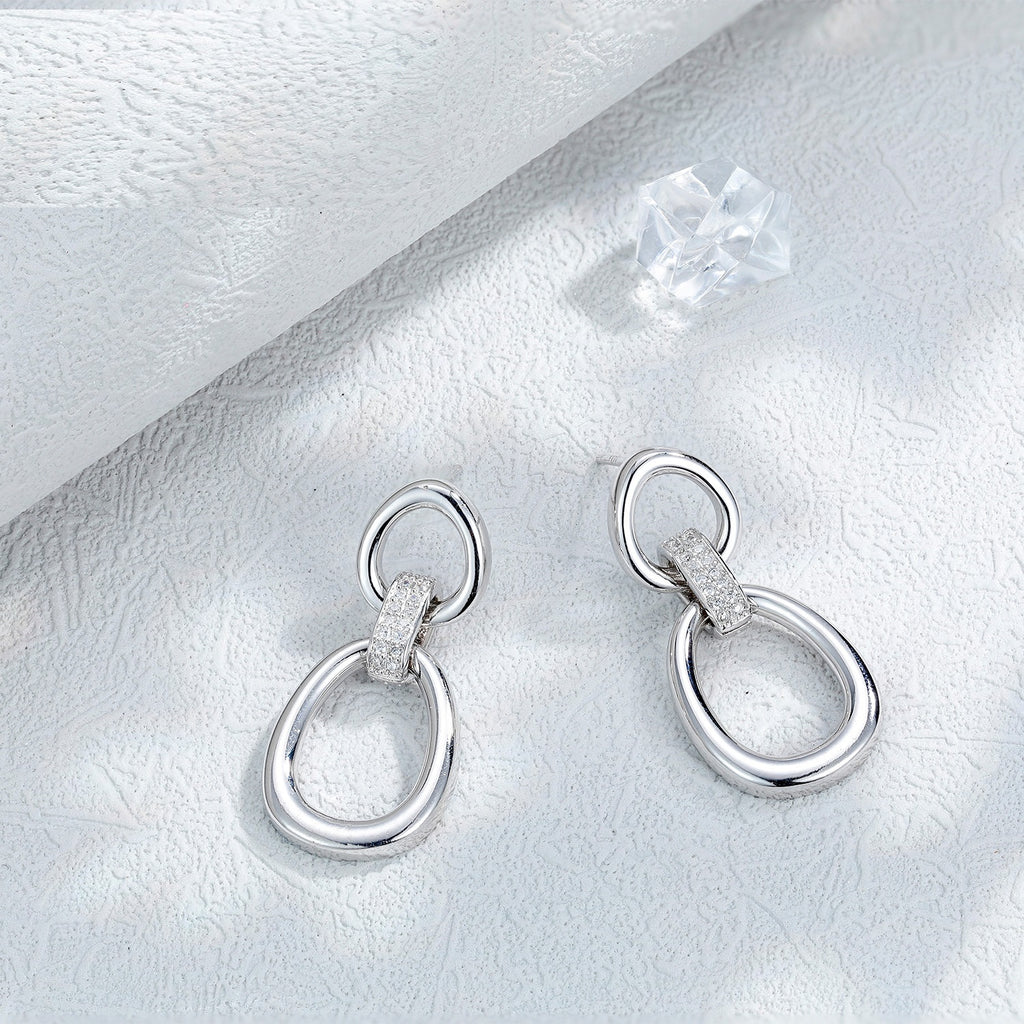 Ring Buckle European And American Simple Elegant High-grade Earrings For Women