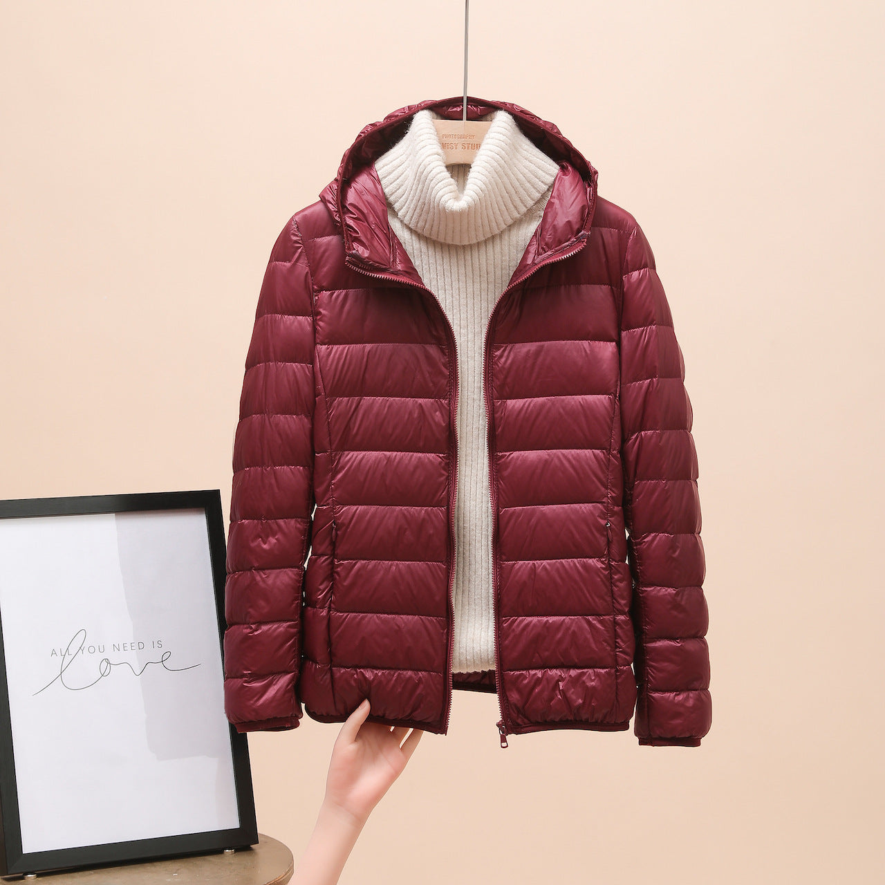 Down Jacket Women's Short Light And Thick
