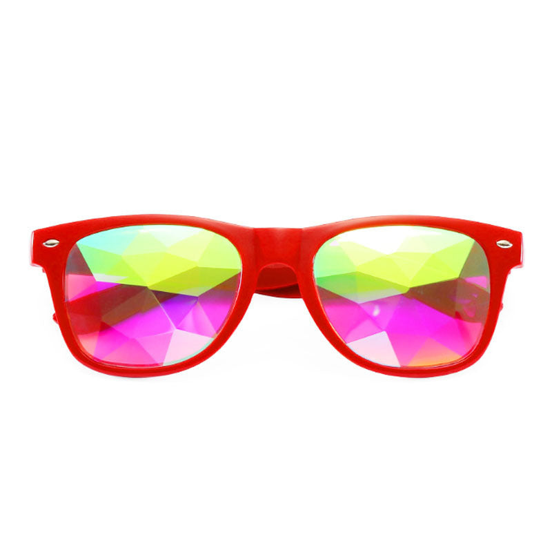 Rice Nail Glass Faceted Kaleidoscope Glasses Dance Bar Photo Props Glasses