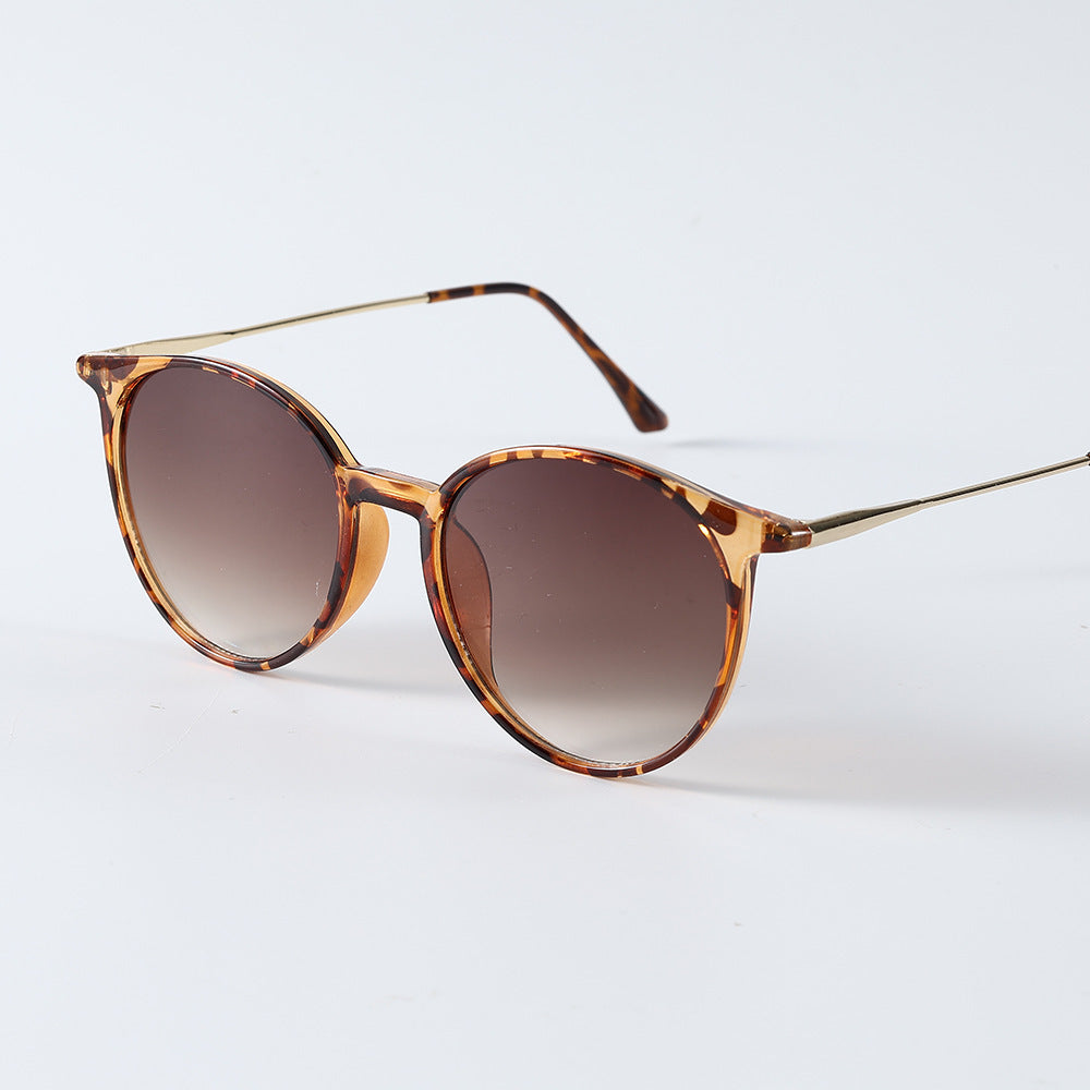 New Artistic Round Frame Women's All-match Face-looking Small Sunglasses