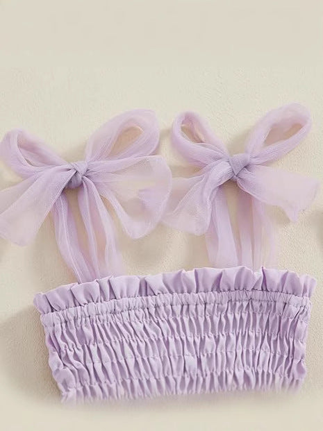 Cute Suspenders Mesh Princess Dress Hair Band Two-piece Set