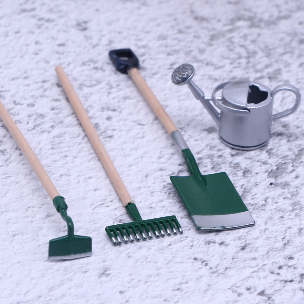 Dollhouse Alloy Gardening Accessories Miniature Elf Garden Scene Working Farm Tools