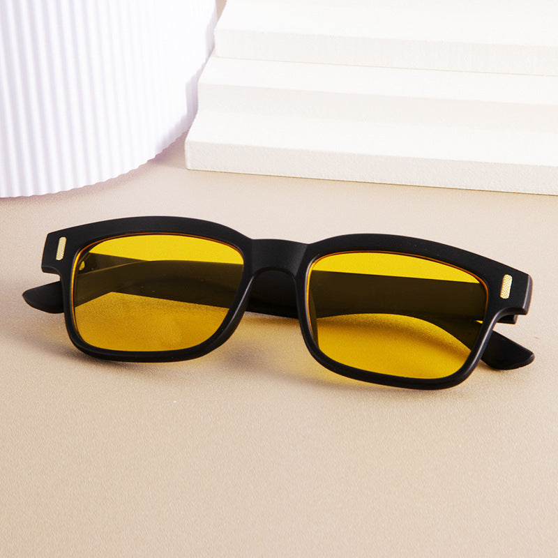 Retro Small Box Rice Nail Style Personalized Sunglasses With UV Protection